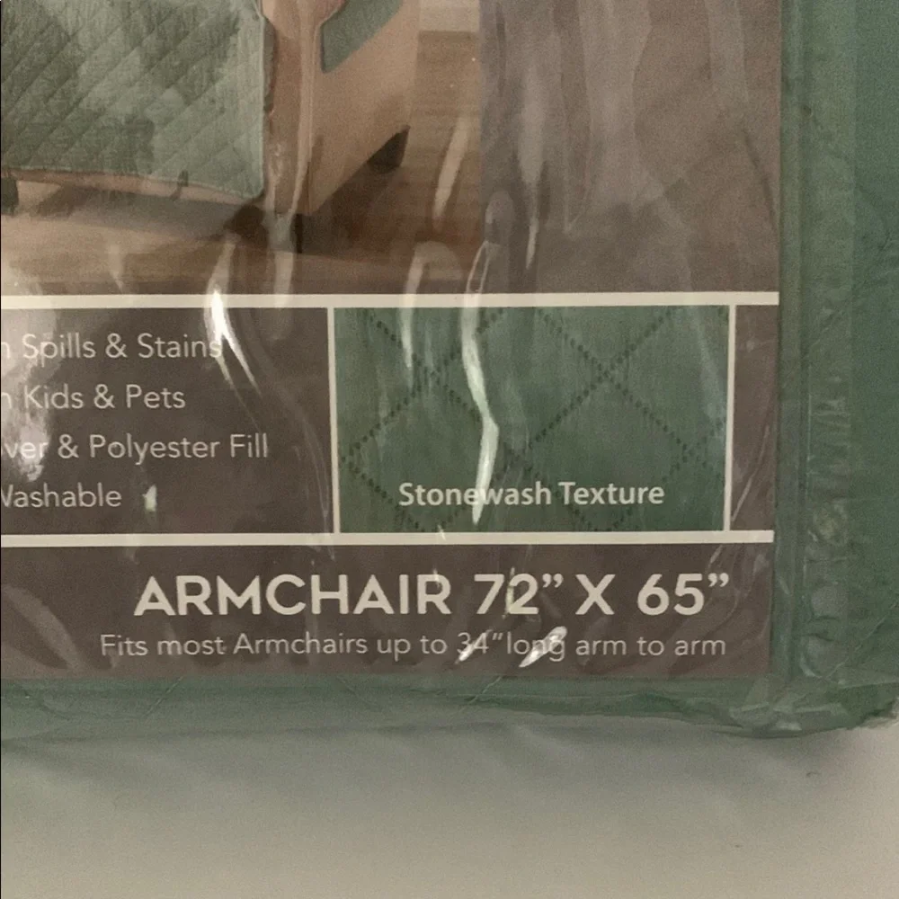 Stonewashed Green Armchair Furniture Cover